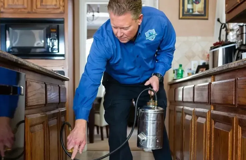 spraying kitchen