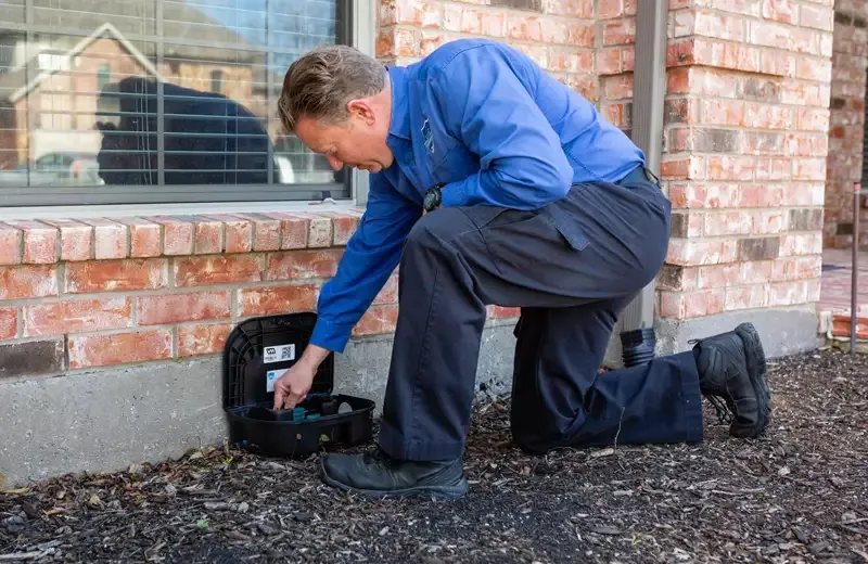 checking rodent station